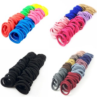 Korean version of high elasticity seamless towel loop does not hurt the hair band assorted 50pcs