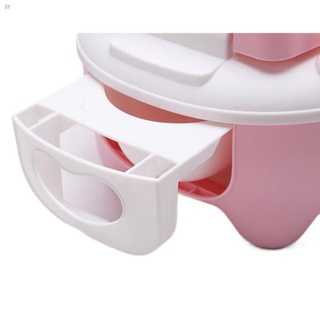 ♘Portable kids Toilet Training baby Potty trainer Seat Cute Cartoon with Backrest and Anti-slip