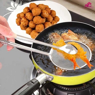 New Stainless Steel Food Clip Fast Food Fryer Filter Barbecue Buffet Pliers French Fried Household Items 1pcs