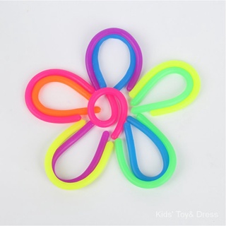 1pcs Stretchy Noodle String Neon Kids Childrens Fidget Stress Relief Sensory Toy
