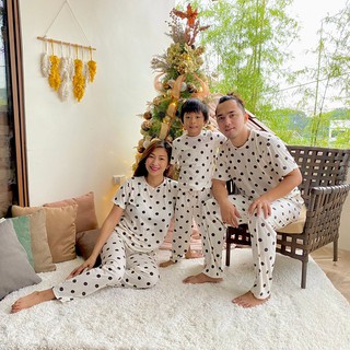 FAMILY SET IN POLKA PRINTS / Cotton / Sleepwear Kids and Adult