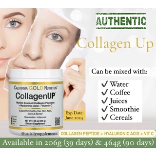 [ONHAND] Collagen Up - California Gold + Hyaluronic Acid + Vitamin C - CollagenUP 464g/206g