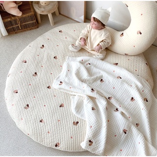 INS Baby Round Crawling Mat Floor Mat Exquisite Embroidered Children Tent Carpet (4)