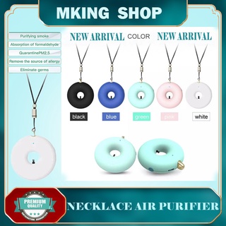 Air Purifier Wearable Necklace Portable Negative Ion Generator Low Noise With Hepa Filter Car USB