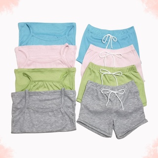 HMC0111 COTTON KNIT TERNO SHORTS AND STRAPS FOR KIDS 3 TO 5 Y.O.