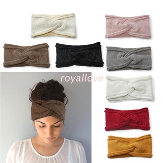 royal Chunky Knit Headbands Braided Winter Headbands Ear Warmers Crochet Head Wraps for Women Girls
