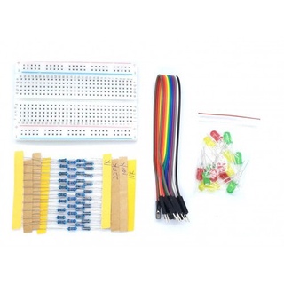 Electronics Kit Resistor LED Button Breadboard Wire