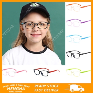 【HENGHA】【Kids Eyeglasses】COD Anti Radiation Glasses For Kids Flexible Clear Eyeglasses Frame Anti Blue Light Eyeglasses For Children