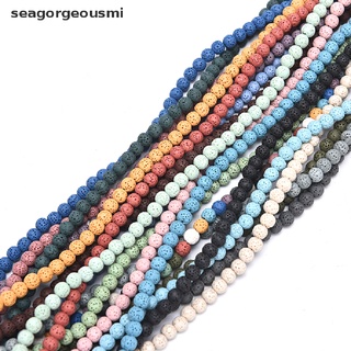 SSPH Lava Beads Volcanic Rock Natural Stone Beads for Jewelry Making Bracelet DIY 6mm Fad