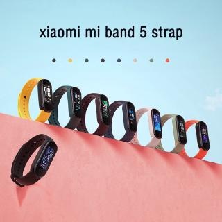 For Xiaomi Mi Band 5 Strap Pink Wine Red Color TPU Silicone Bracelet For Xiomi Miband Mi Band 5 Wristband
