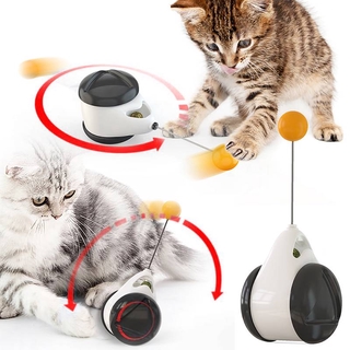 Tumbler Swing Toys for Cats Kitten Interactive Balance Car Cat Chasing Toy with Catnip Ball