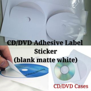 cd & dvd label sticker blank matte & Cd paper sleeves
