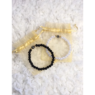 Minimalist Friendship/ Couple Pearl Initial Bracelets