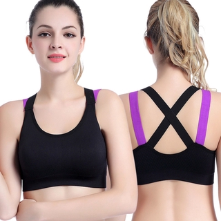 【new store lowest price】Fitness sports yoga sports bra cross strap yoga running gym sexy shockproof