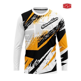 SMARTIES APPAREL MOTORCYCLE LONG SLEEVES JERSEYS BLACK AND YELLOW