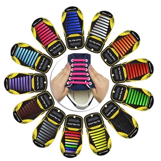 16 Pieces No Tie Silicone Lazy Shoelaces 8 sizes YT0493
