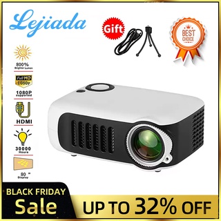 LEJIADA New A2000 Mini Projector 800 Lumens Portable LED Home Multimedia Video Player With Built-In
