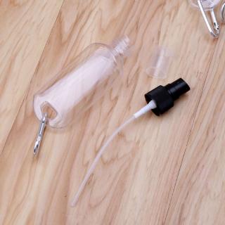 10PCS Portable Alcohol Spray Bottle Individual Package Black Cap Empty Hand Sanitizer Empty Holder With Hook Keychain (2)