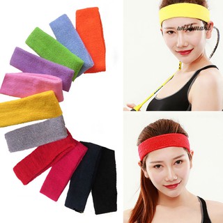[Wish] Outdoor Sport Sweatband Headband Yoga Gym Unisex Stretch Solid Color Hair Band