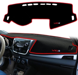 Car Dashboard Mat,Car Interior Accessories Auto Sunshade Liner,Full Set Pack of 2 Piece Black Dashboard Cover for Car Dashboard for Toyota Vios 2014 -2021