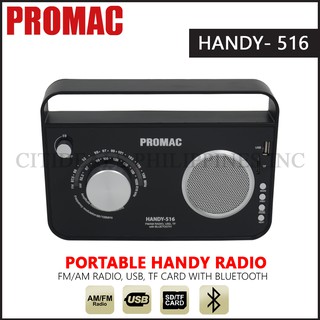 Radio AM/FM Transistor Rechargeable PROMAC HANDY516 Bluetooth Portable TF MP3 Player AC/DC (2)