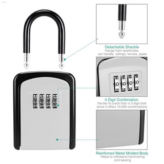 Safes♛▧Key Storage Lock Box, 4 Digit Combination Wall Mounted Lock Box, Key Safe Security Storage