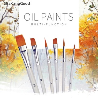 ShaKangGood 6Pcs Art Painting Brushes Set Acrylic Oil Watercolor Artist Paint Brush Set Nice