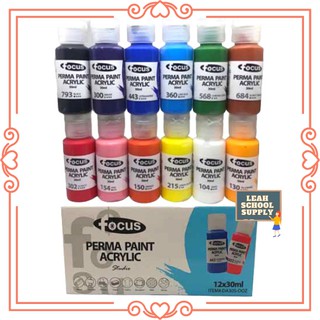 SALE Acrylic paint /perma paint one set 12colors 30ml each