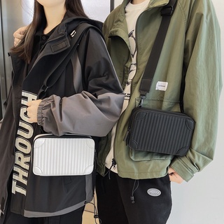 Ulzzang Korean Fashion Pu Leather Men Sling Bag Shoulder Bag Crossbody Bag Messenger Bag for Men Birthday Gift (1)
