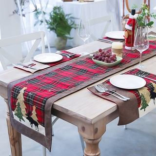 Christmas Tablecloths Checkered Table Runners Creative New Styles Christmas Decoration Restaurant Table Tea Table