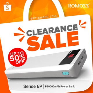 100% ORIGINAL Romoss SENSE 4 6 6p Powerbank Fast Charge Ultral Slim Dual USB port