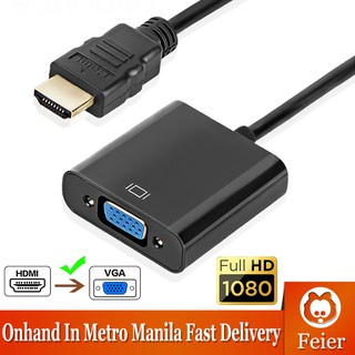 【Ready stock】HDMI to VGA Adapter with Audio HDTV TV AV Video Cable Converter
