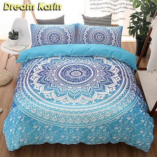 Mandala Floral Print King Bedding Set Bed LInens Bohemian Duvet Comforter Cover Sets 2/3pc Twin Full