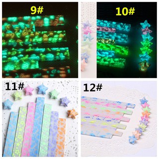 210PCS Luminous Paper Strips Origami Folding Lucky Star Ribbons Crafts Gift (4)
