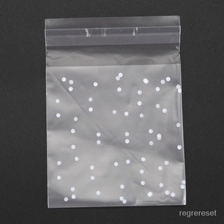 ( in Malaysia)100pcs Frosted Cute Dots Plastic Pack Candy Cookie Soap Packaging Bags Cupcake Wrappe