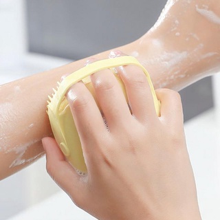 【READY STOCK】Silicone Shower Brush With Soap Dispenser Massage Brush Hand-held Exfoliating Body Brush Cleaning Brush Shenyue (7)