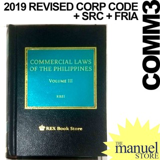 Codal (Rex) (2019) - Vol. 3 Commercial Laws includes Corporation Code of the Philippines Volume III
