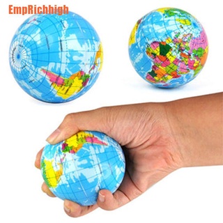 [EmpRichhigh] Earth Globe Stress Relief Bouncy Foam Ball Kids World Atlas Geography Map