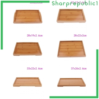 [shpre1] Multi-sizes Wooden Tea Breakfast Serving Trays / Craft Plain Wood Platter (2)