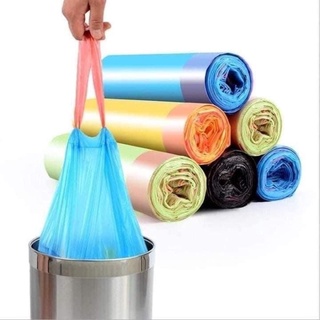 Plastic Refuse Bag Automatic Closing Garbage Bags with Rope No Smell