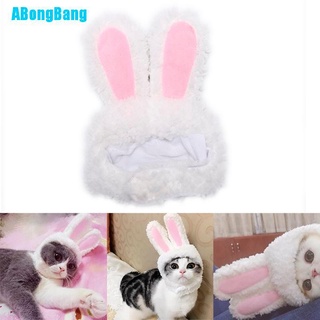 Abongbang Cat bunny rabbit ears hat pet cat cosplay costumes for cat small dogs party