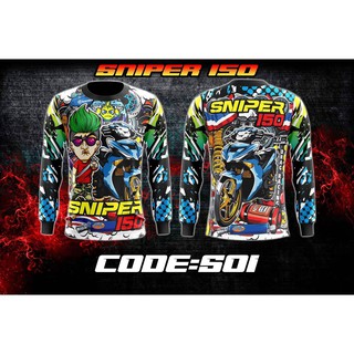 FREE TUBE MASK!! SNIPER 150 Full Sublimation Jersey Shirt Long Sleeves Thai look