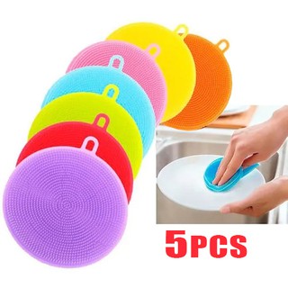 5pcs Multipurpose Silicone Kitchen Washing Brushes Brush Tools