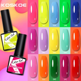 KOSKOE 8ml Nail Gel Polish Neon Color Gel Nail Polish Hybrid Nails Varnish For Manicure Varnish Soak Off UV Nail Art Gel