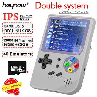 Double System Linux Retro Video Game Console 2.8 inch IPS Screen Portable Handheld Game Player RG300