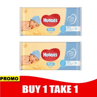 baby products ♬BUY 1 TAKE 1 Huggies Baby Wipes Pure - 56 Wipes✯