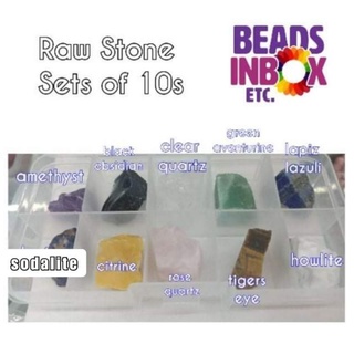Set of 10s Raw Stone in a Container (1)