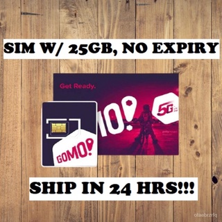 Ship 24 Hrs! GOMO SIM CARD with 20GB/25GB/30GB NO EXPIRY