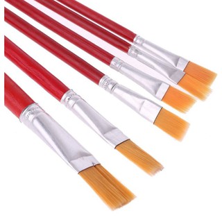 6pcs Red Nylon Acrylic Painting Brush Pen Drawing Oil poster Paint Watercolor Brushes Pen (8)