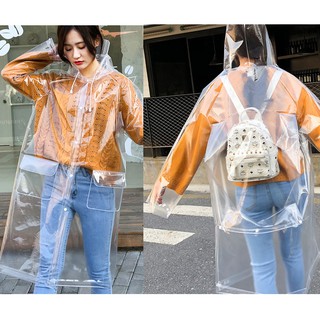 Transparents Backpack Raincoat Hiking outdoor travel fashion rain coats pocket (1)